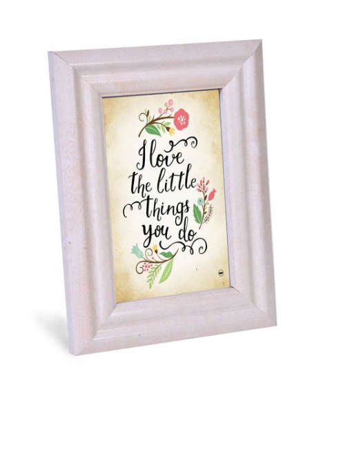 Tablou cu mesaj crestin - I love the little things you do (10x15cm) Tablou cu mesaj crestin - I love the little things you do (10x15cm)