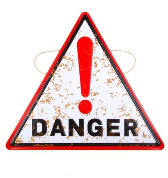 Agatatoare din metal decorativa, rosie - DANGER (30x34.5 cm) Agatatoare din metal decorativa, rosie - DANGER (30x34.5 cm)