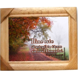 Tablou mic cu rama lemn-Bine este sa astepti... Tablou mic cu rama lemn-Bine este sa astepti...