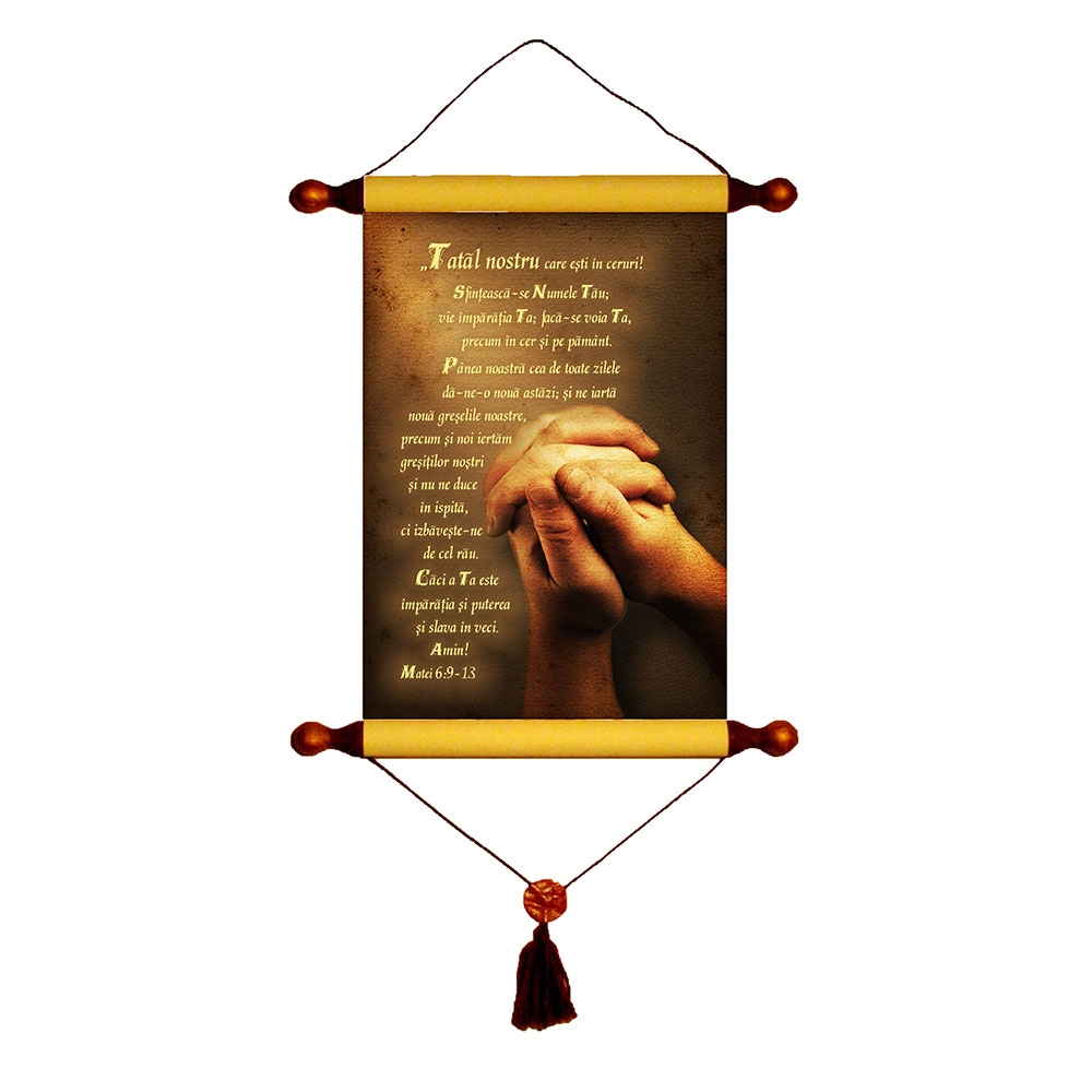 Papirus A4 vintage - Tatal nostru (Matei 6:9-13)