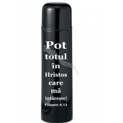 Termos - Pot totul in Hristos (negru) Termos - Pot totul in Hristos (negru)