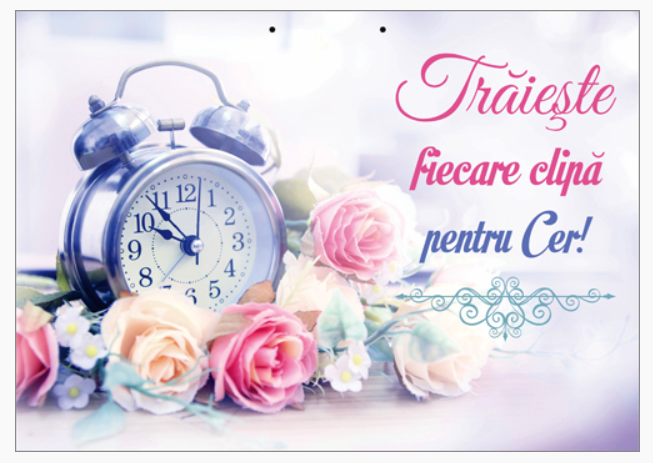Poster cu verset A4 - "Trăieşte fiecare clipă pentru Cer!" [14]
