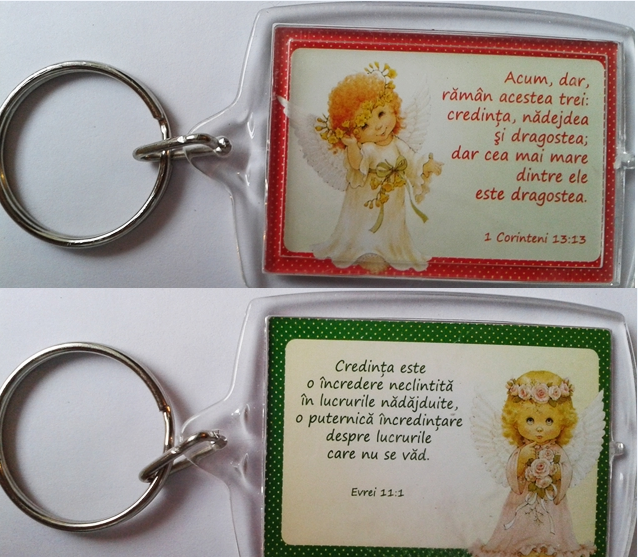 Brelocuri crestine fata/verso - Acum, dar, raman acestea trei: credinta, nadejdea si dragostea/Credinta este o incredere neclintita Brelocuri crestine fata/verso - Acum, dar, raman acestea trei: credinta, nadejdea si dragostea/Credinta este o incredere neclintita