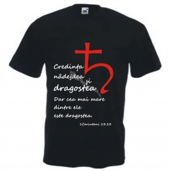 Tricou crestin - 1 Corinteni 13, 13 (marimea XL) Tricou crestin - 1 Corinteni 13, 13 (marimea XL)