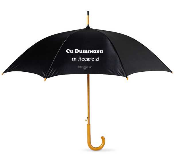 Umbrela - Cu Dumnezeu in fiecare zi, culoare neagra Umbrela - Cu Dumnezeu in fiecare zi, culoare neagra