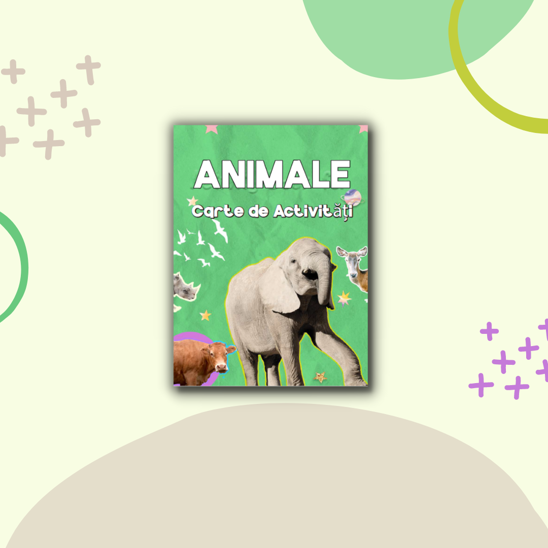 Animale - Carte de activitati pentru copii (elefant pe coperta) Animale - Carte de activitati pentru copii (elefant pe coperta)