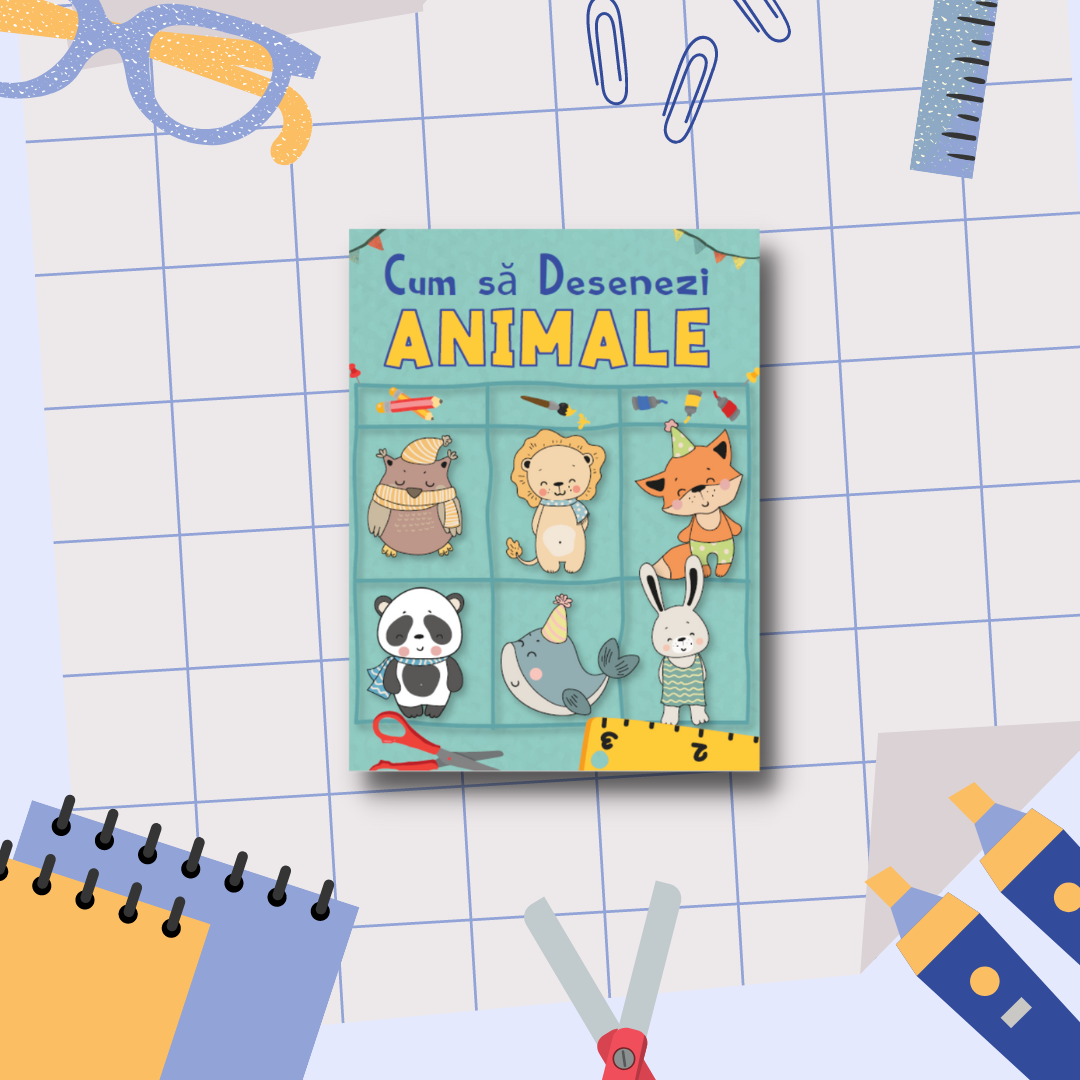 Cum să desenezi animale - Carte de activitati pentru copii Cum să desenezi animale - Carte de activitati pentru copii