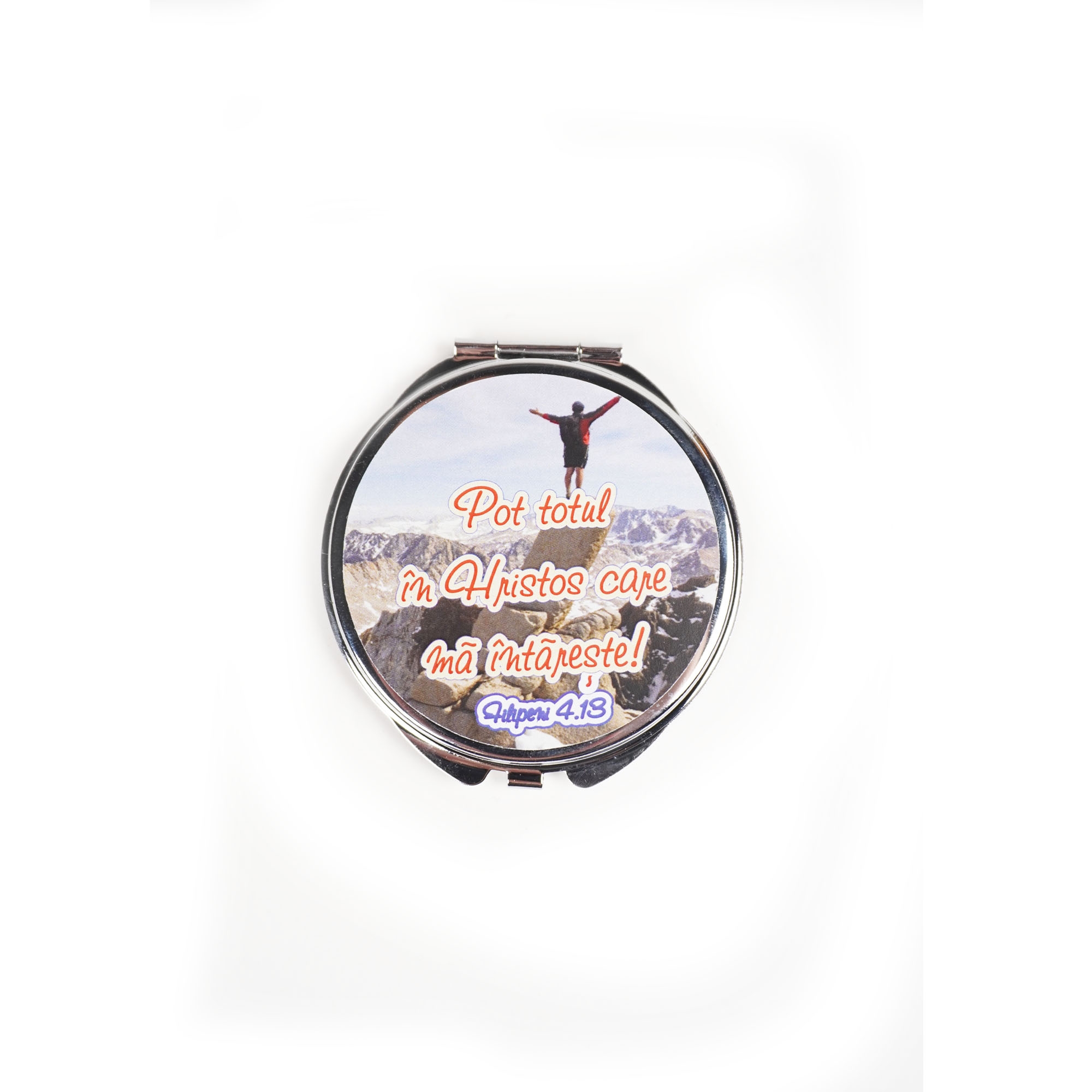 Oglinda de poseta - Pot totul in Hristos care mă întărește ( cu husa ) Oglinda de poseta - Pot totul in Hristos care mă întărește ( cu husa )