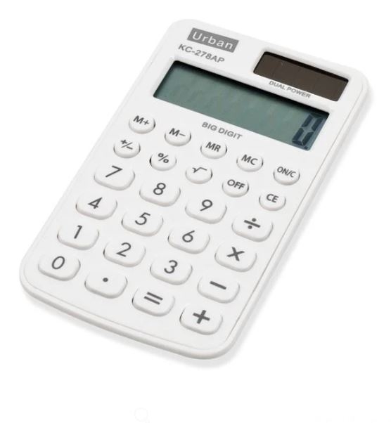 Calculator de birou, alb - 8 cifre (6x8 cm) Calculator de birou, alb - 8 cifre (6x8 cm)