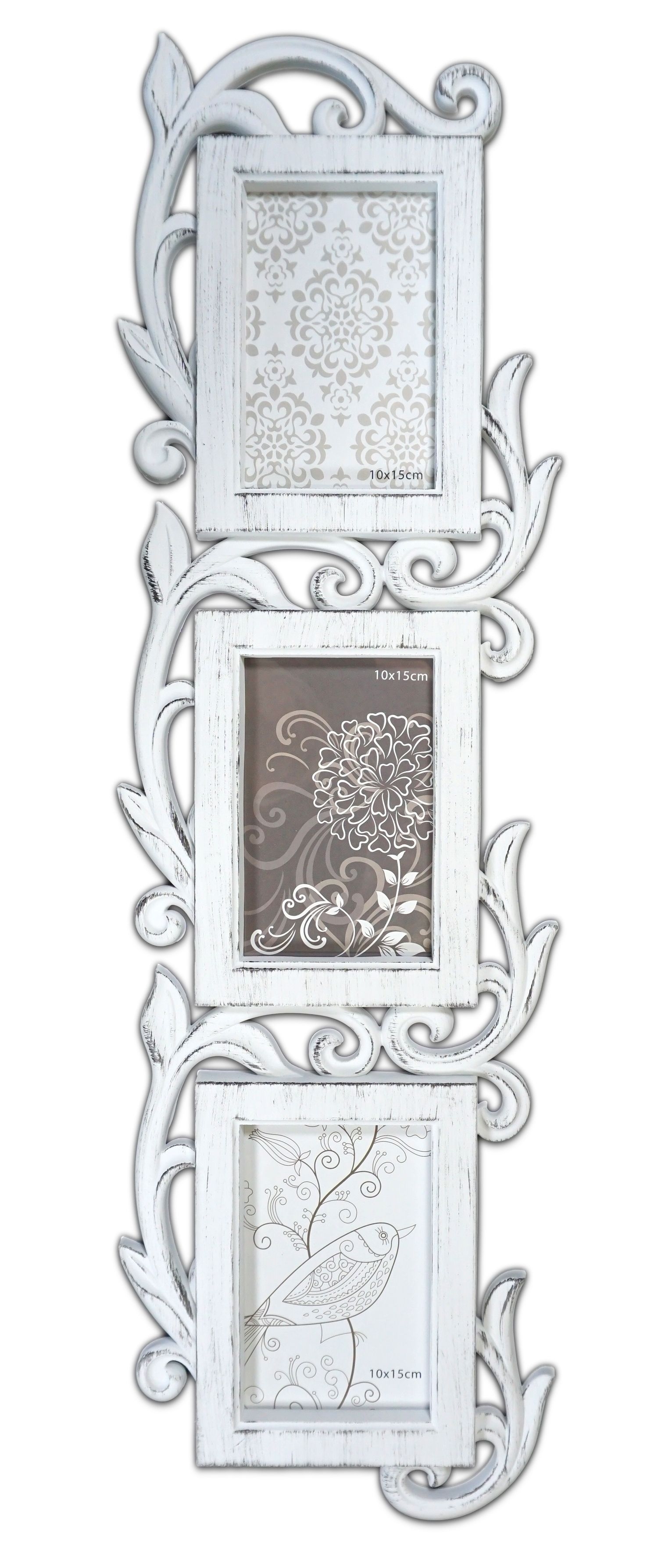 Rama foto alb - Ramuri 3 poze (69x20 cm) Rama foto alb - Ramuri 3 poze (69x20 cm)