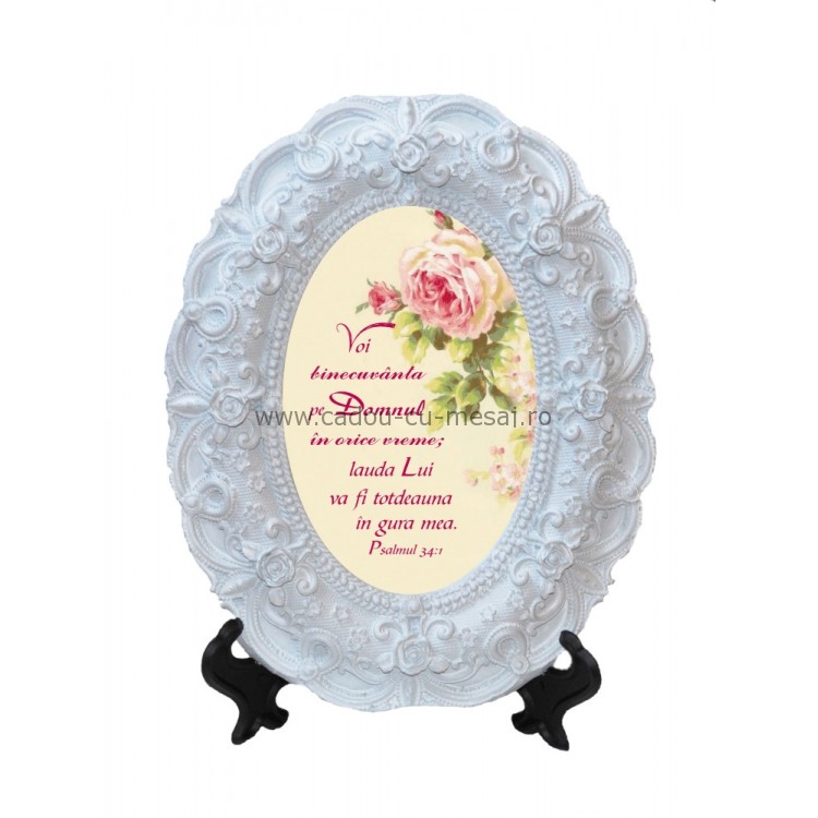 Tablou oval - Voi binecuvânta pe Domnul