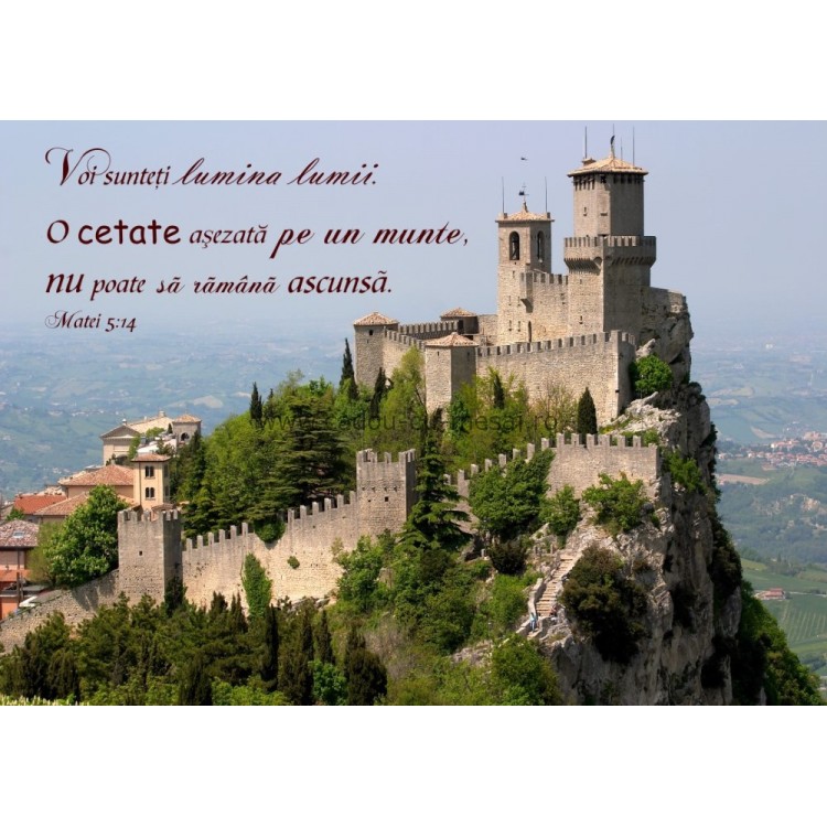 Poster versete - Voi sunteti lumina lumii Poster versete - Voi sunteti lumina lumii