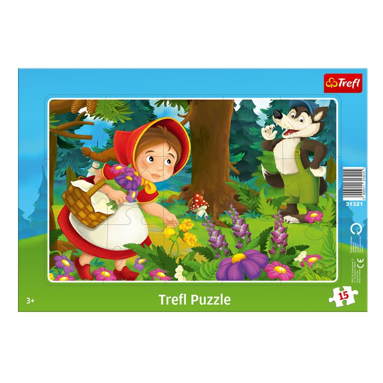 Puzzle - Scufia rosie, 15 piese, Trefl - Activitati pentru copii (3+) Puzzle - Scufia rosie, 15 piese, Trefl - Activitati pentru copii (3+)