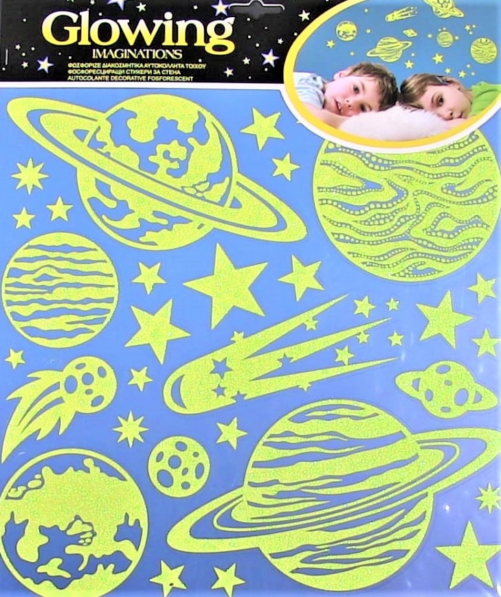 Autocolante de perete fosforescente (30x30cm) Autocolante de perete fosforescente (30x30cm)