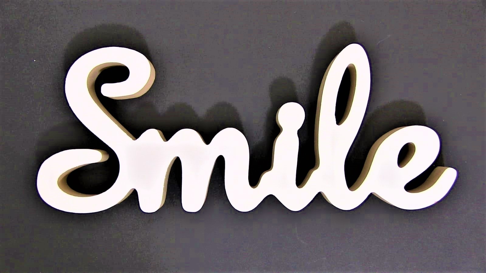 Litere decorative - Smile, alb Litere decorative - Smile, alb