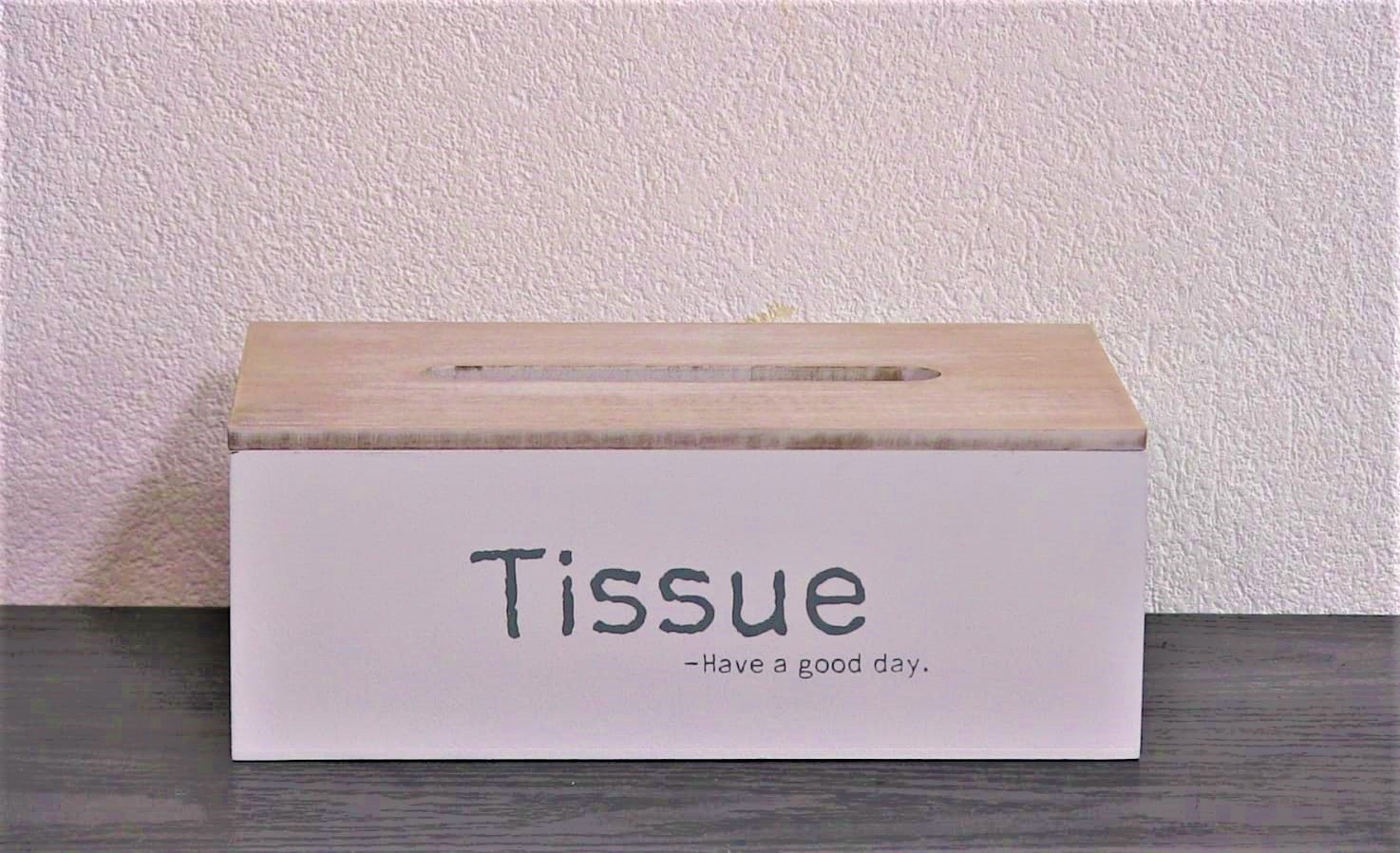 Cutie de servetele din lemn, alba - Tissue - Have a good day Cutie de servetele din lemn, alba - Tissue - Have a good day