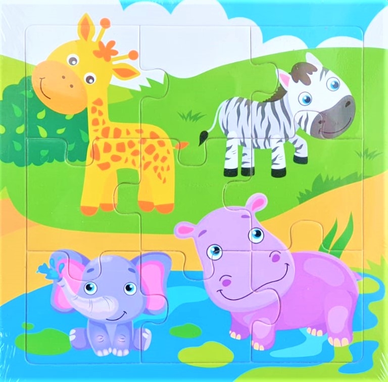 Puzzle din lemn - 4 Animale Zoo, 9 piese - Activitati pentru copii (+18 luni) Puzzle din lemn - 4 Animale Zoo, 9 piese - Activitati pentru copii (+18 luni)