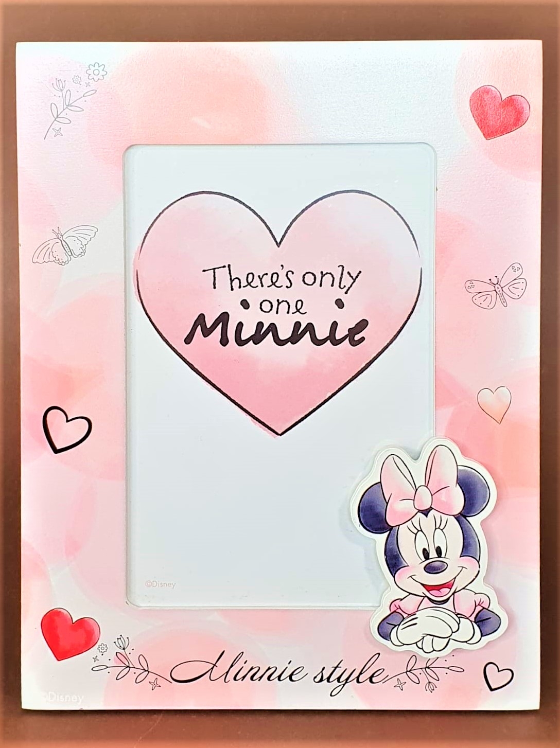 Rama foto din lemn, roz - Minnie style - 1 poza de 10x15cm Rama foto din lemn, roz - Minnie style - 1 poza de 10x15cm