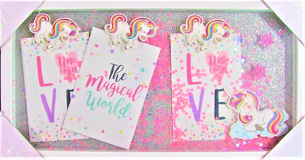 Rama foto alba - Unicorn - 3 poze (43x22cm) Rama foto alba - Unicorn - 3 poze (43x22cm)