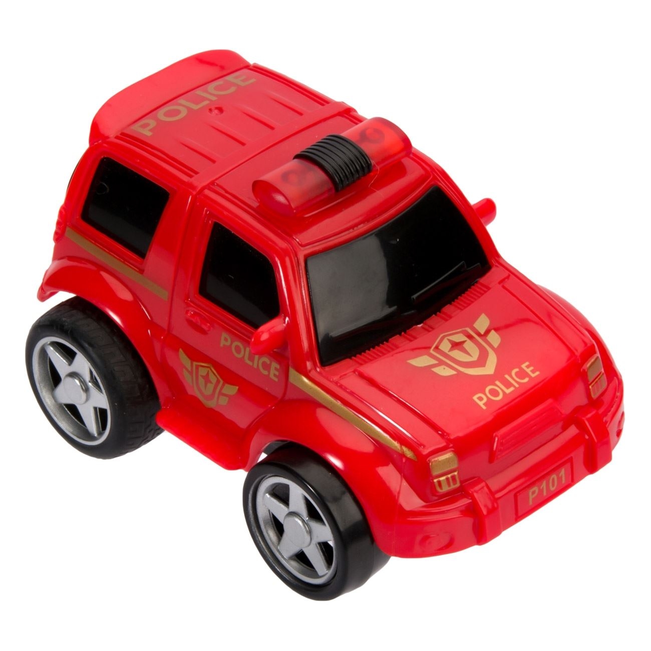 Masina de politie, rosie - Jucarii pentru copii Masina de politie, rosie - Jucarii pentru copii