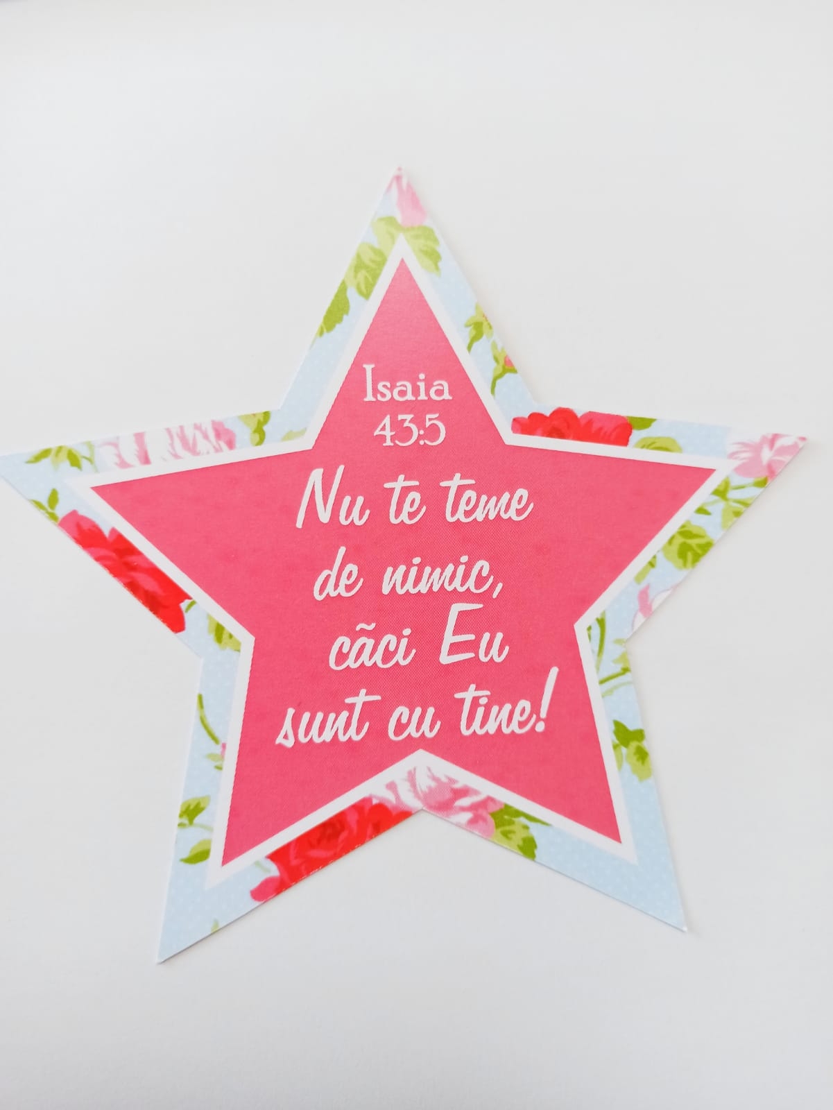 Semn de carte, stea - Isaia 43:5 Semn de carte, stea - Isaia 43:5