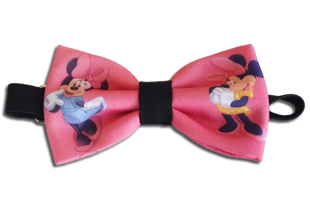 Papion roz cu Mickey and Minnie Papion roz cu Mickey and Minnie