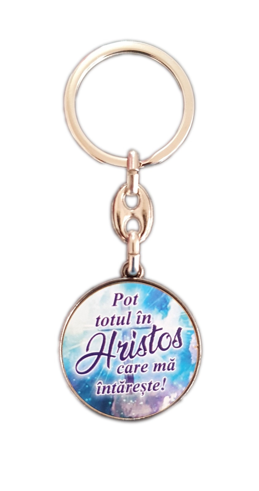 Breloc cu verset - Pot totul in Hristos Breloc cu verset - Pot totul in Hristos