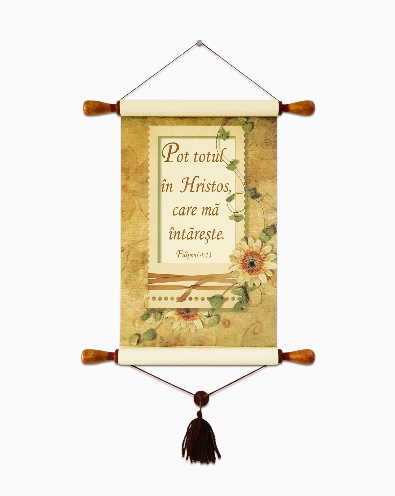 Papirus A4 vintage - Pot totul in Hristos (Filipeni 4:13)