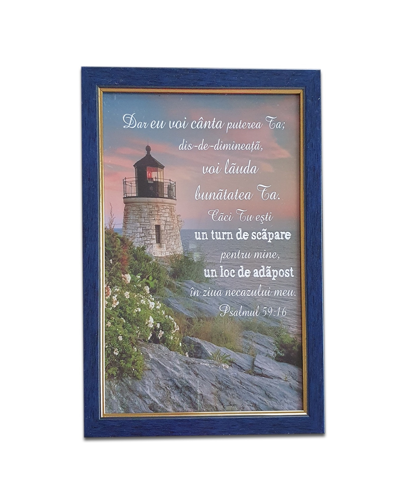 Tablou cu versete- Dar eu voi canta puterea Ta (34 x 24 cm) Tablou cu versete- Dar eu voi canta puterea Ta (34 x 24 cm)