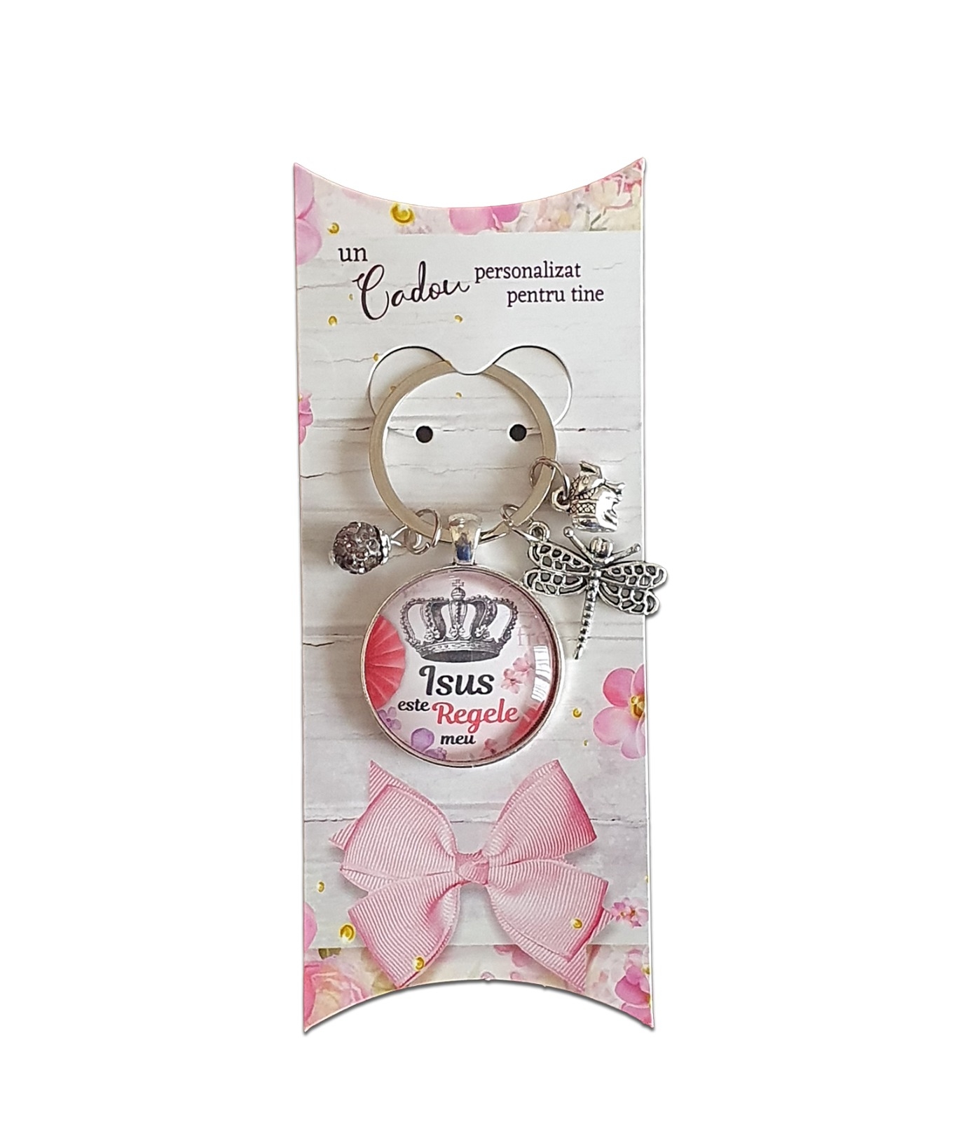 Breloc cu mesaj crestin - Isus este Regele meu Breloc cu mesaj crestin - Isus este Regele meu