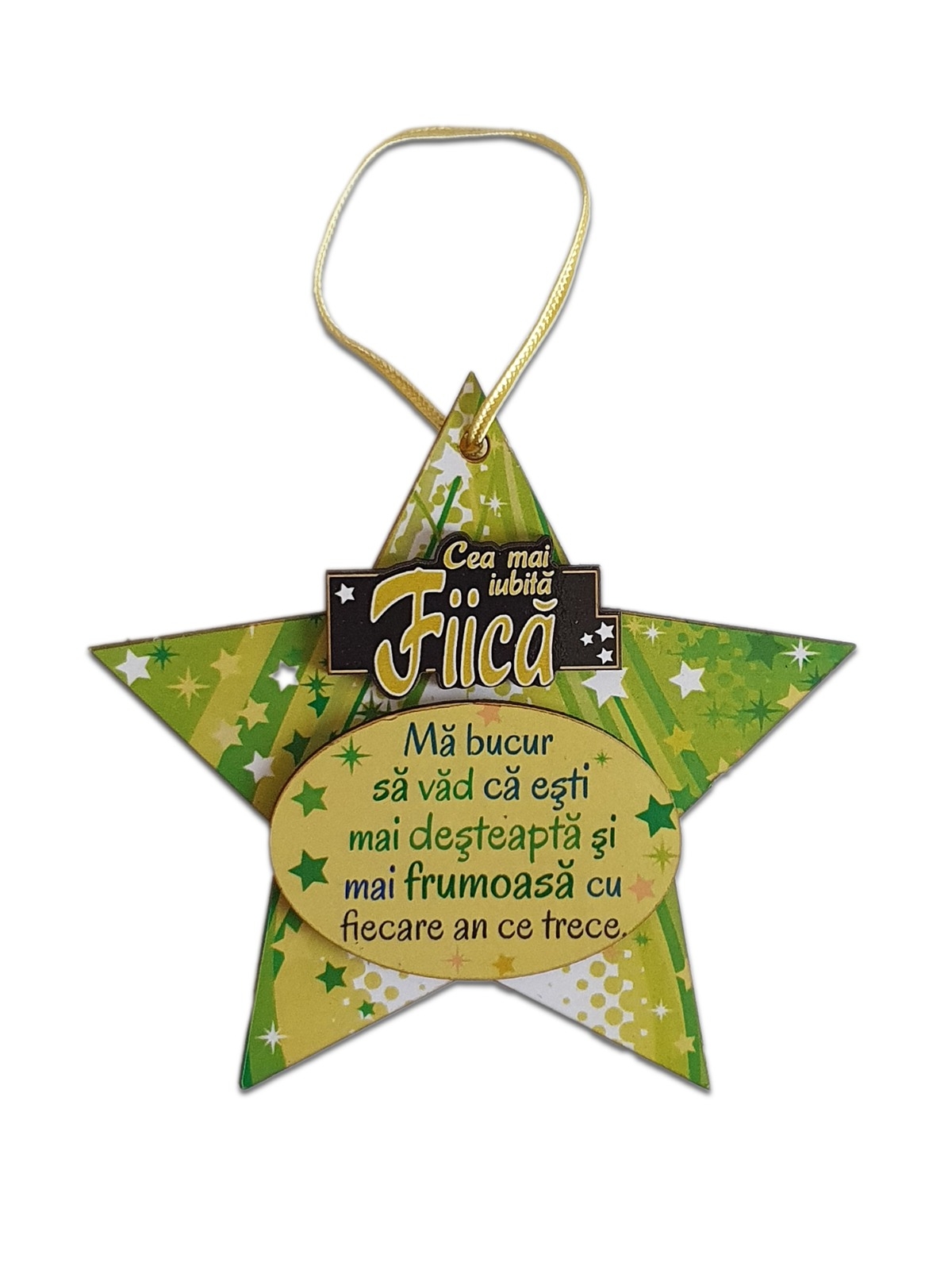 Placheta sentimentala stea - Cea mai iubita fiica Placheta sentimentala stea - Cea mai iubita fiica