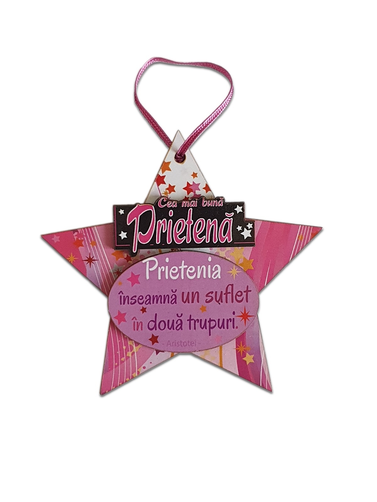 Placheta sentimentala stea - Cea mai buna prietena Placheta sentimentala stea - Cea mai buna prietena