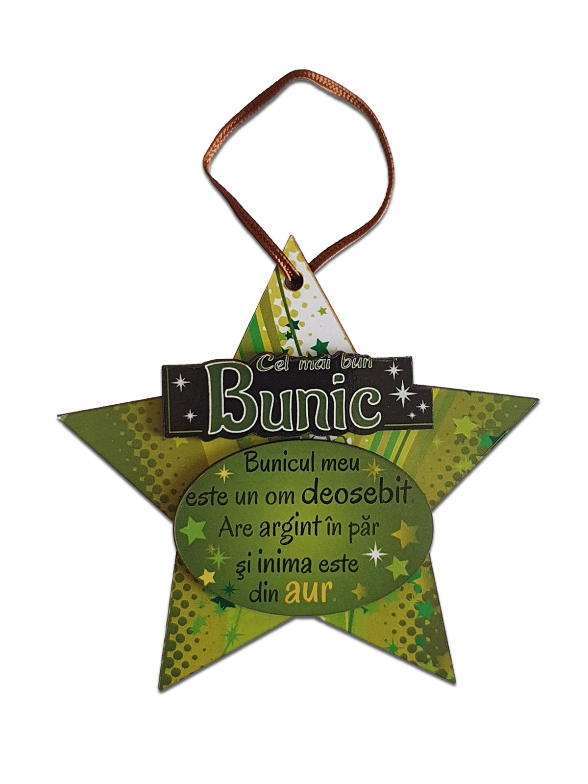 Placheta sentimentala stea - Cel mai bun bunic Placheta sentimentala stea - Cel mai bun bunic