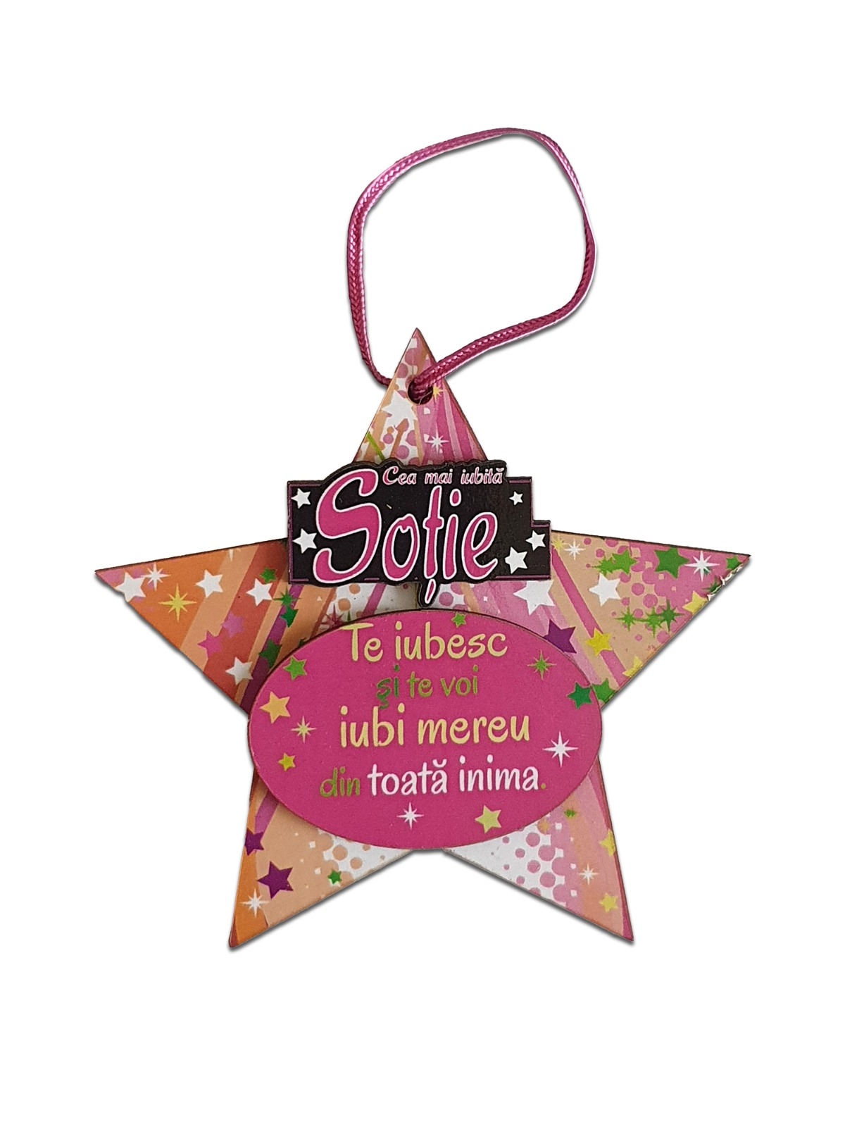 Placheta sentimentala stea - Cea mai iubita sotie Placheta sentimentala stea - Cea mai iubita sotie