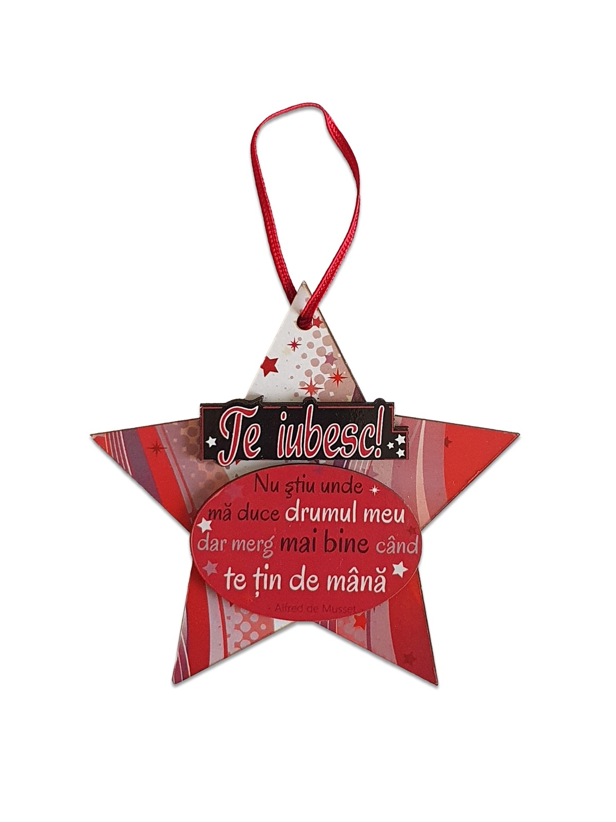 Placheta sentimentala stea - Te iubesc! Placheta sentimentala stea - Te iubesc!