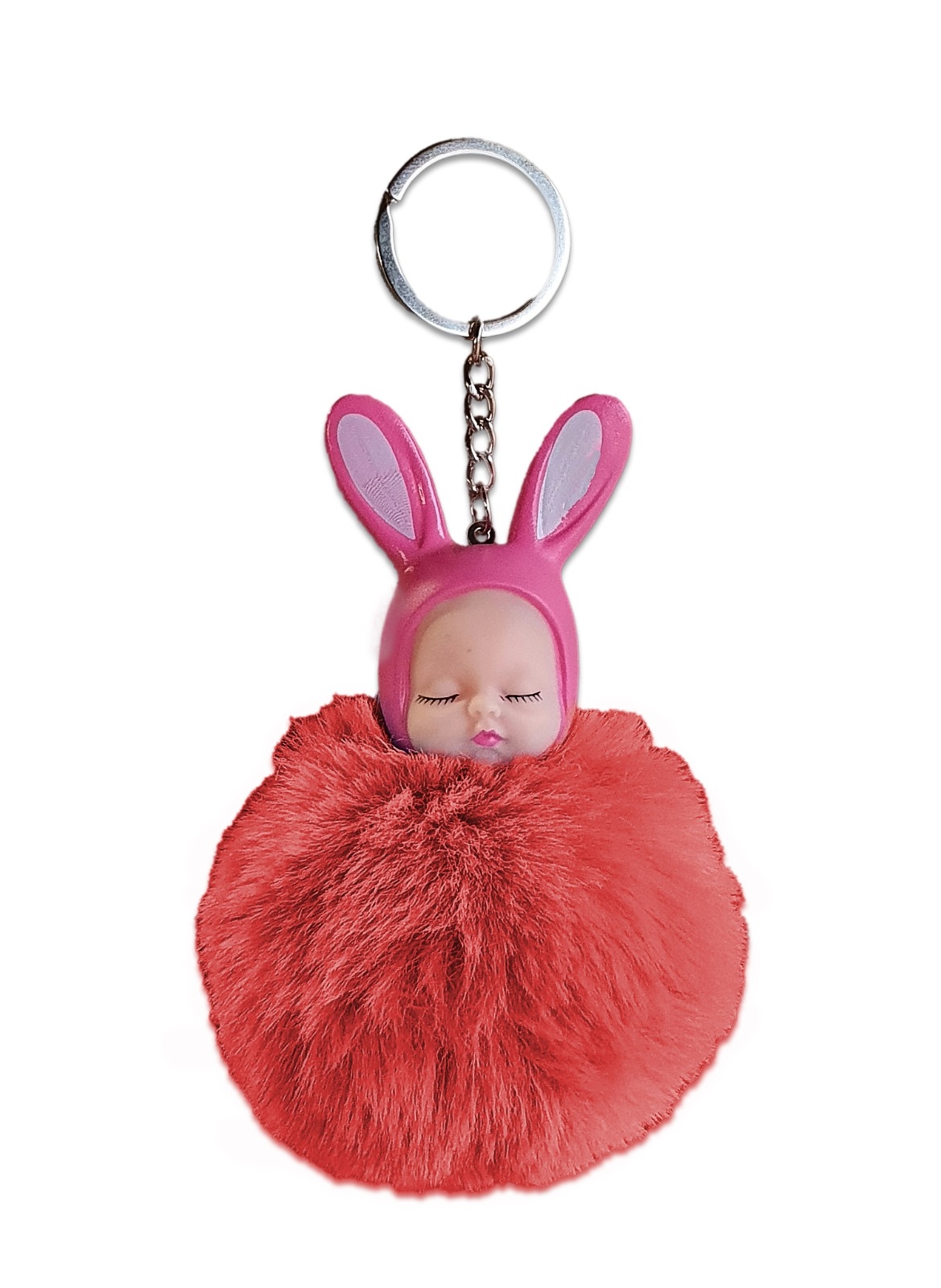 Breloc pufos - Copilas (nuanta roz) Breloc pufos - Copilas (nuanta roz)