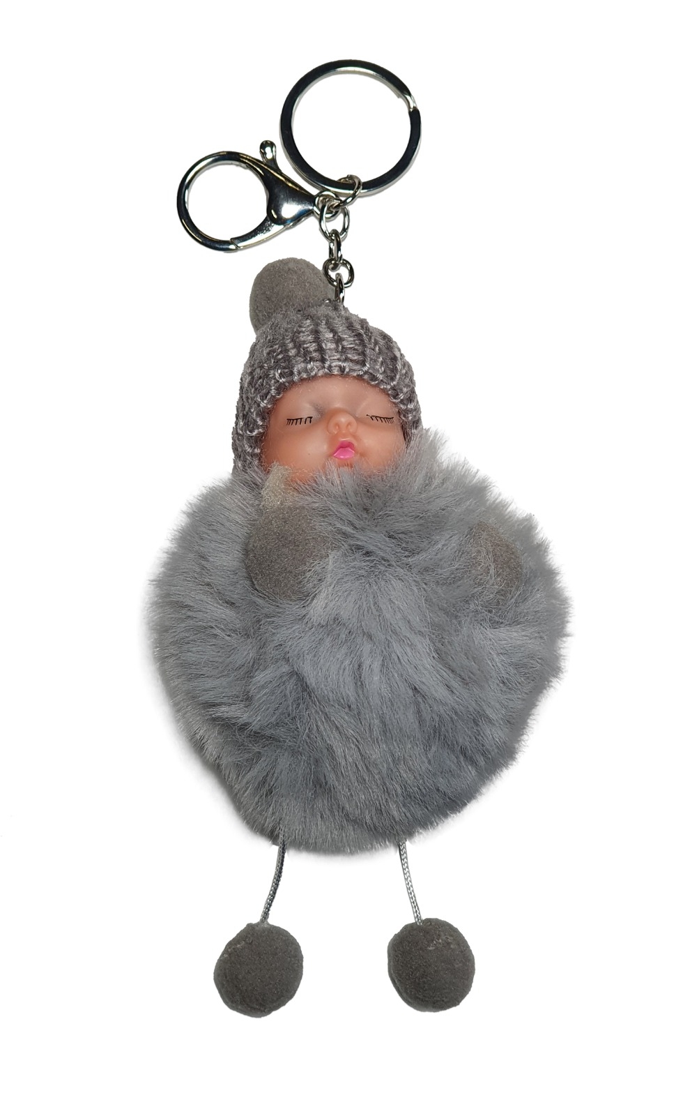 Breloc pufos - Copilas (gri) Breloc pufos - Copilas (gri)