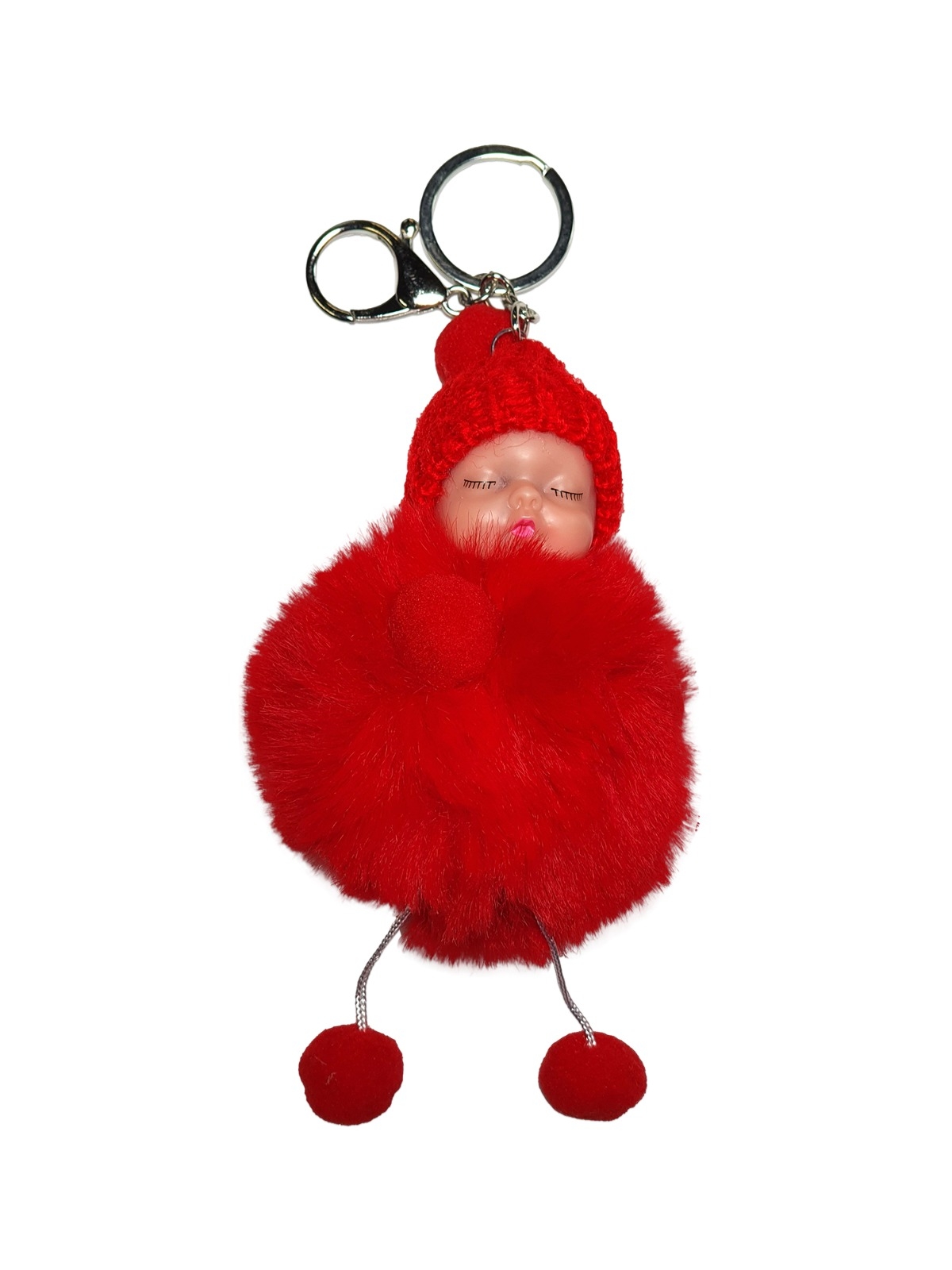 Breloc pufos - Copilas (rosu)