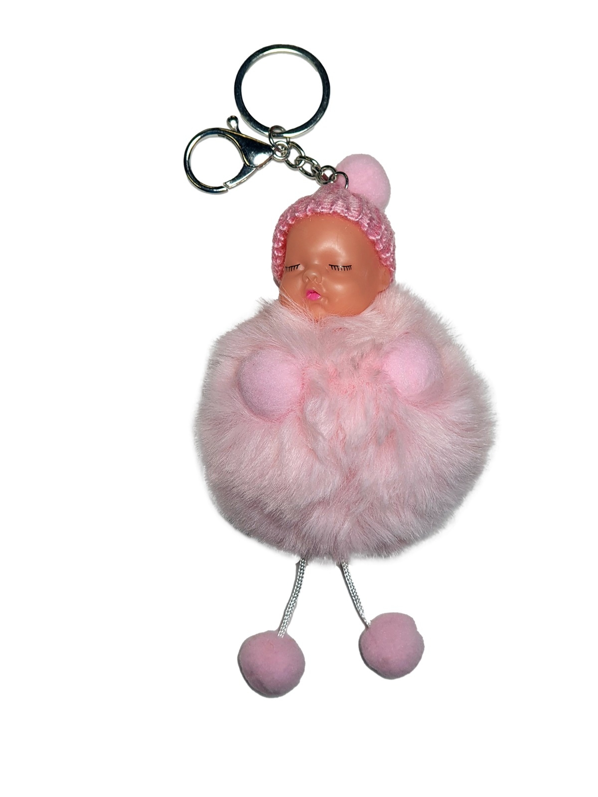 Breloc pufos - Copilas (roz pal) Breloc pufos - Copilas (roz pal)