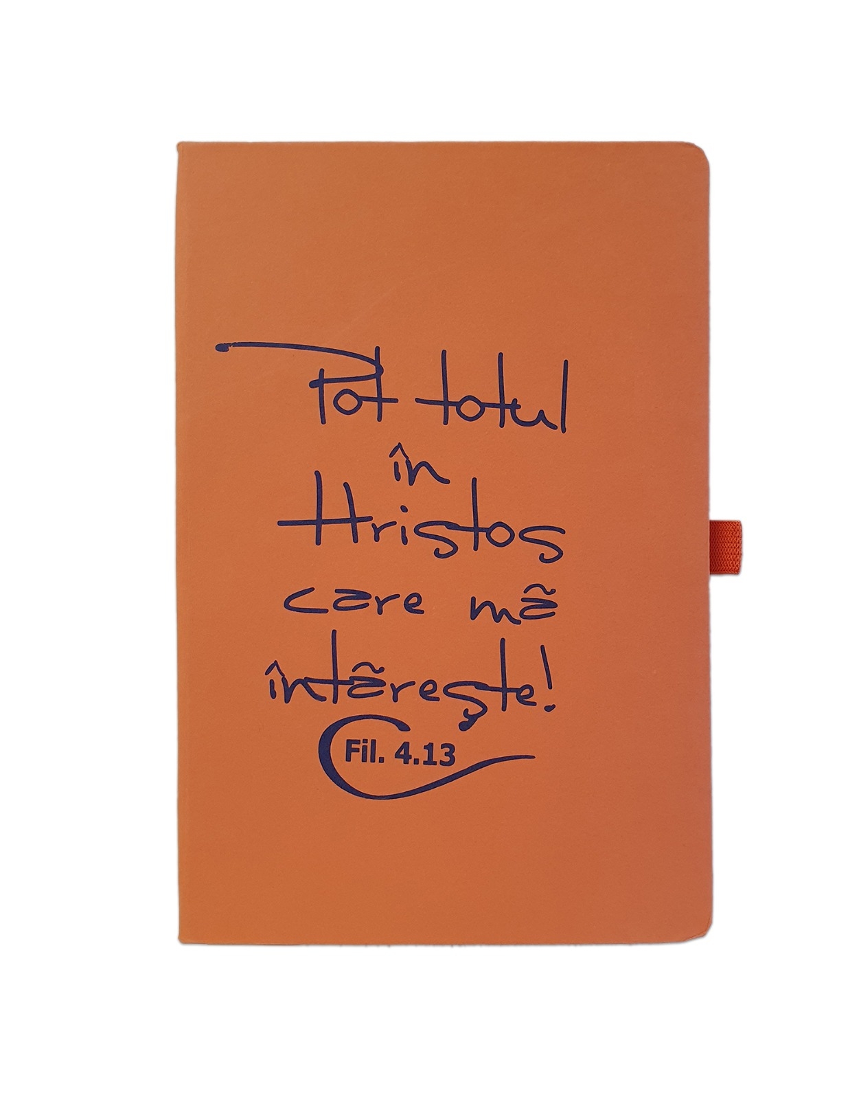 Carnetel A5 - Pot totul în Hristos (portocaliu) Carnetel A5 - Pot totul în Hristos (portocaliu)
