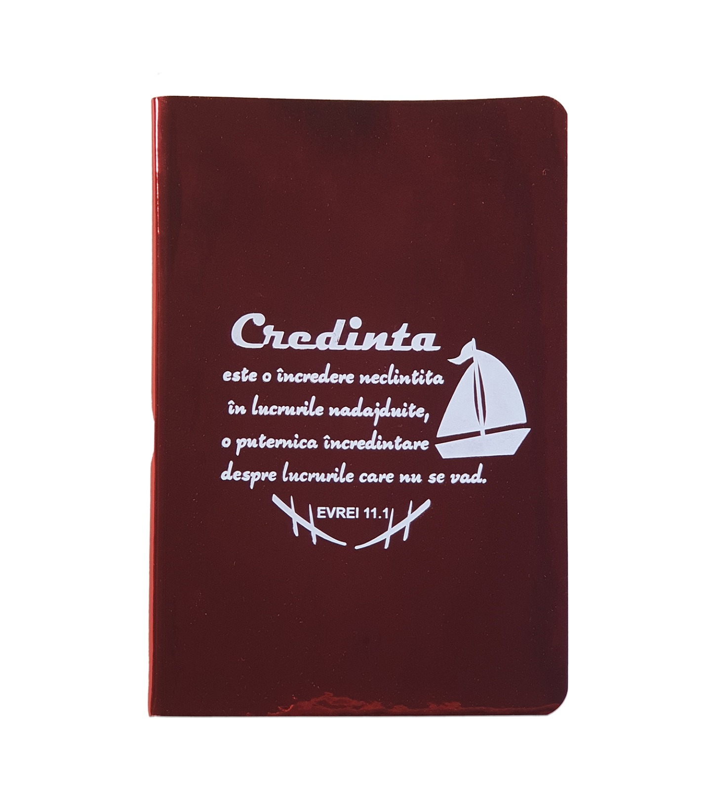 Carnetel A5 - Credința (roșu lucios) Carnetel A5 - Credința (roșu lucios)