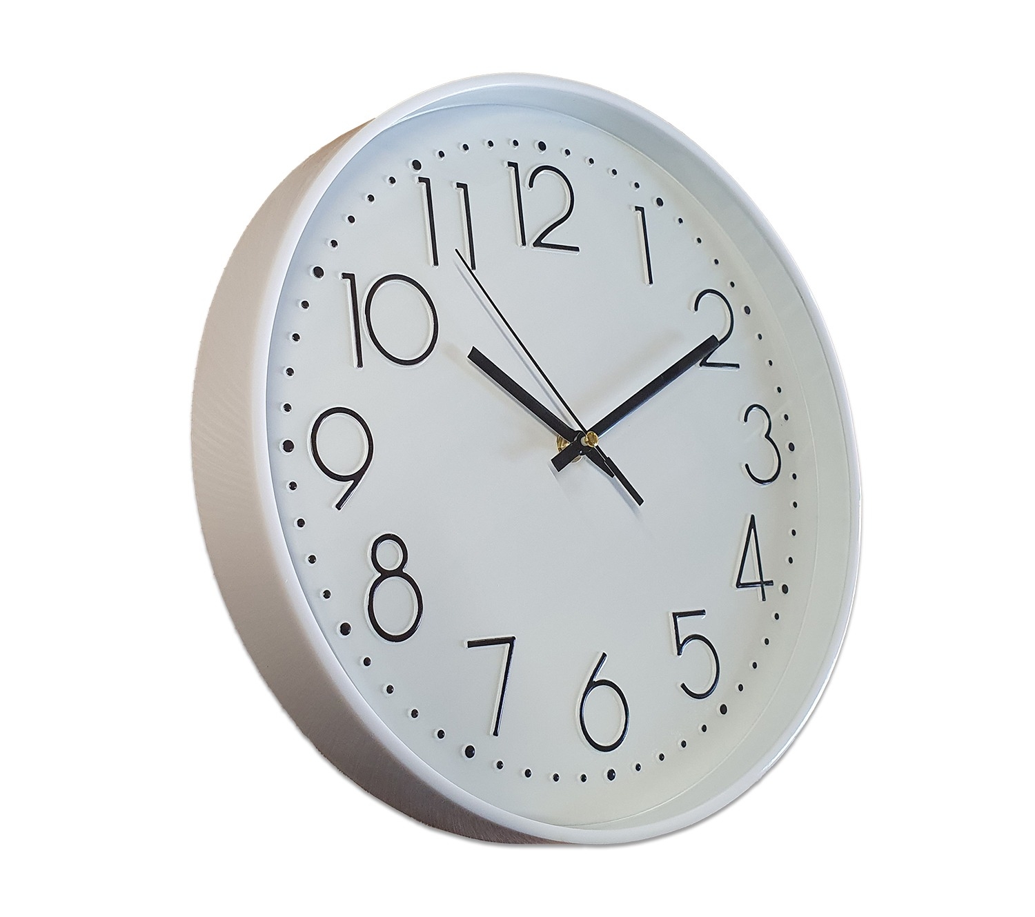 Ceas rotund de perete alb (29x29 cm ) Ceas rotund de perete alb (29x29 cm )