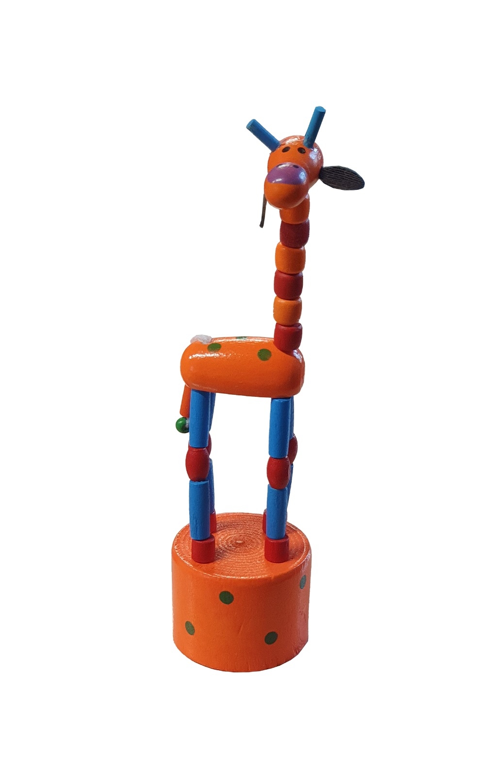 Figurina girafa din lemn - Portocaliu