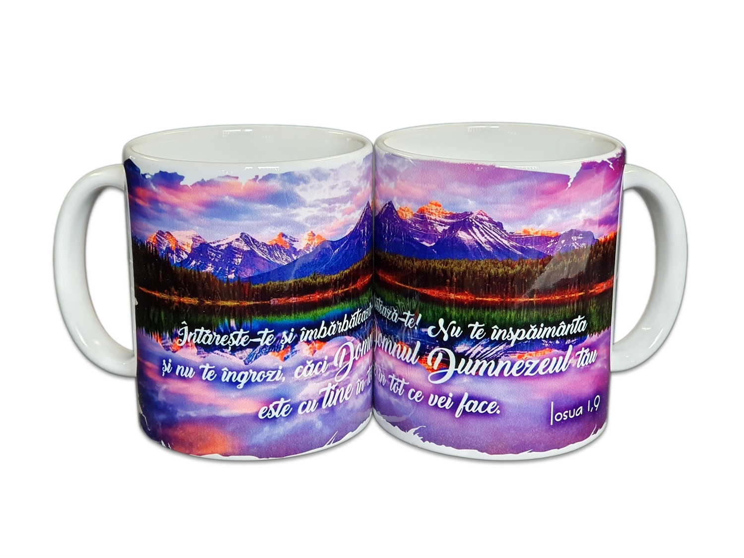 Cană cu mesaj creștin - Intareste-te si imbarbateaza-te... (Iosua 1,9) Cană cu mesaj creștin - Intareste-te si imbarbateaza-te... (Iosua 1,9)