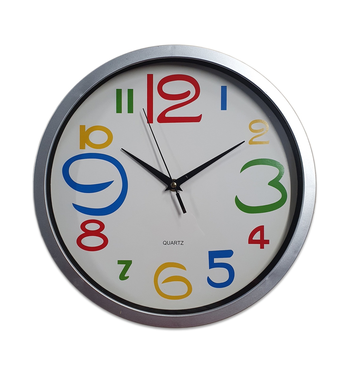 Ceas de perete rotund - Gri (30 x 30cm)