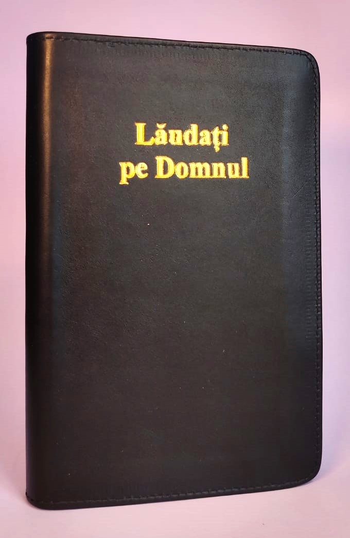 Harfa Crestina - Laudati pe Domnul, editia 2017, piele, neagra, fermoar