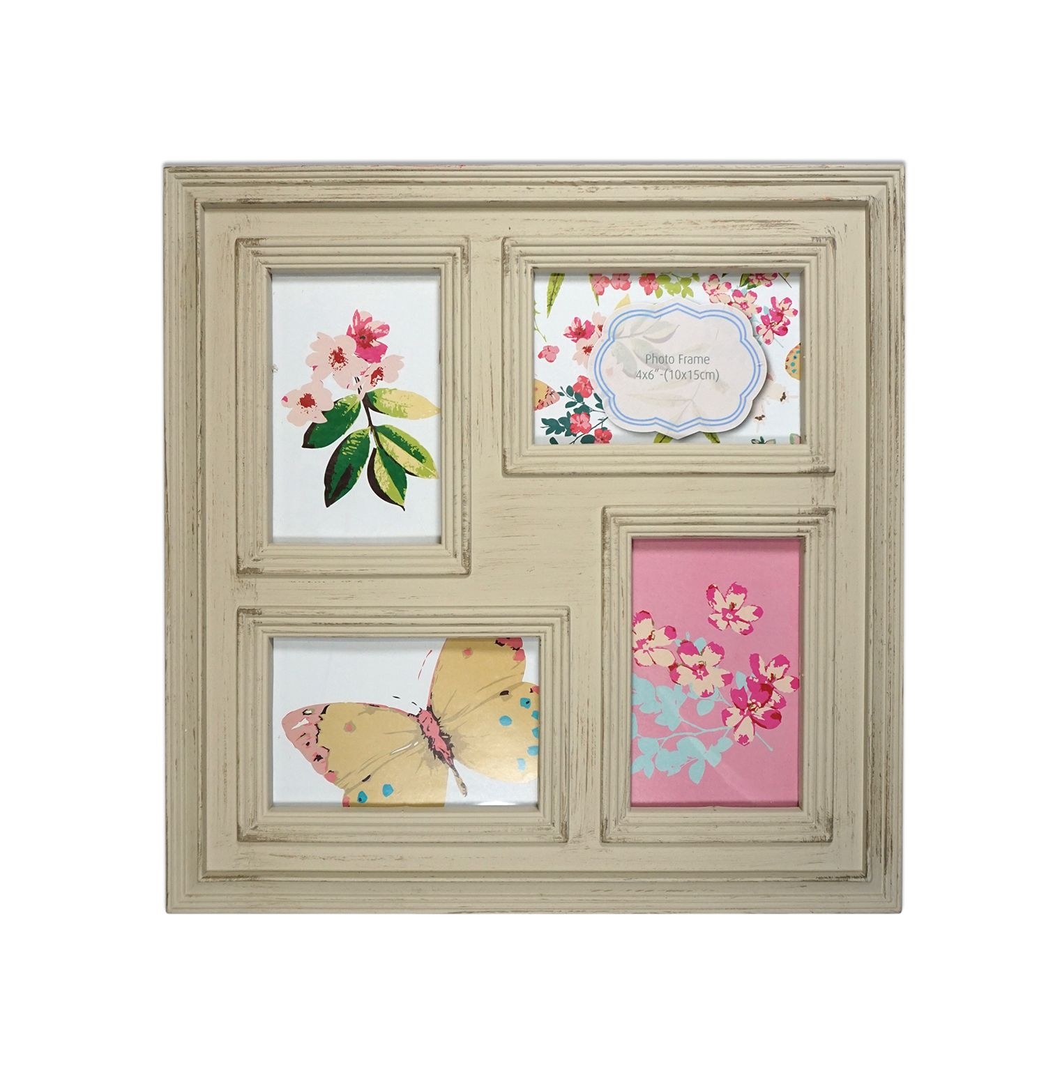 Rama foto colaj vintage bej - 4 poze (38x38x2.5 cm) Rama foto colaj vintage bej - 4 poze (38x38x2.5 cm)