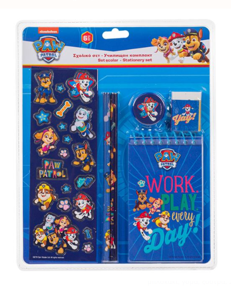 Set Scolar cu autocolante, 6 piese - Paw Patrol (Rechizite pentru scoala) Set Scolar cu autocolante, 6 piese - Paw Patrol (Rechizite pentru scoala)