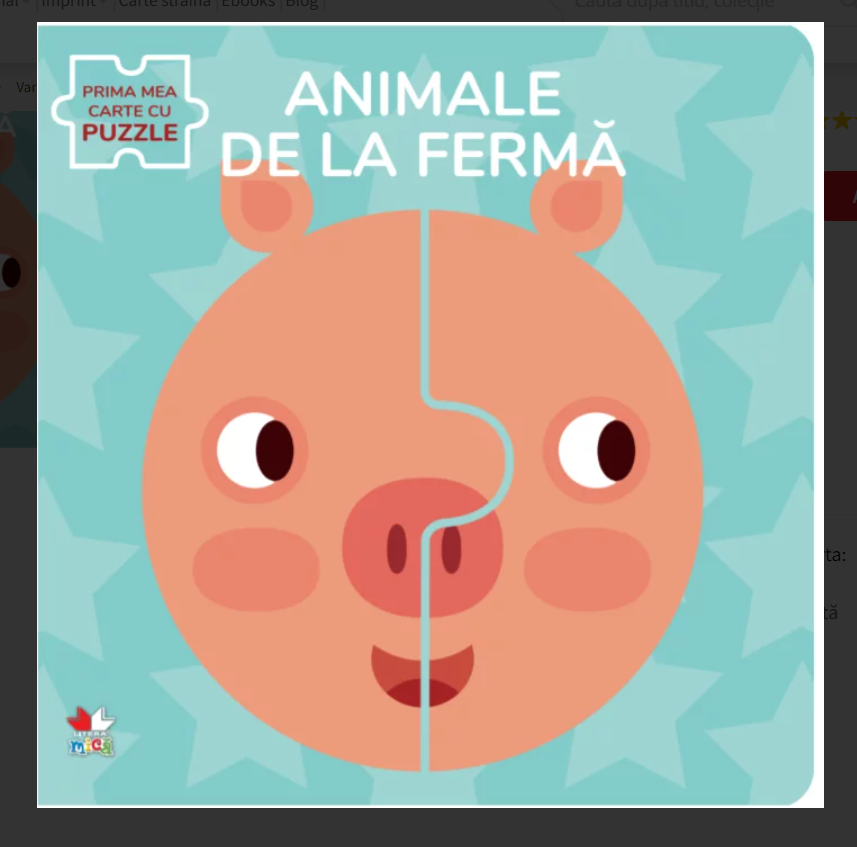 Animale de la ferma - Prima mea carte cu puzzle Animale de la ferma - Prima mea carte cu puzzle