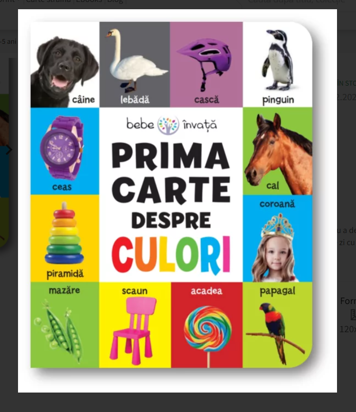 Bebe invata - Prima carte despre culori Bebe invata - Prima carte despre culori